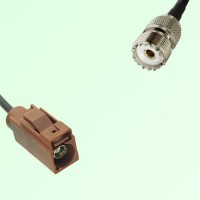 FAKRA SMB F 8011 brown Female Jack to UHF Female Jack Cable