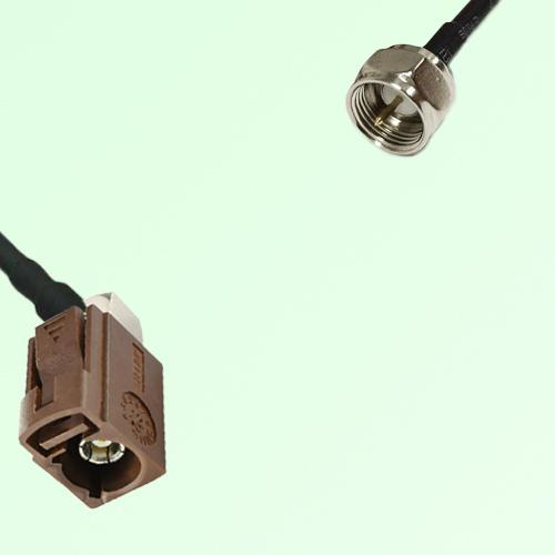 FAKRA SMB F 8011 brown Female Jack Right Angle to F Male Plug Cable