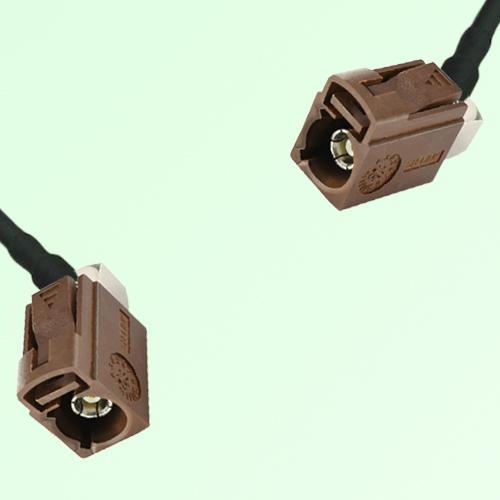 FAKRA SMB F 8011 brown Female Jack RA to F 8011 brown Female RA Cable