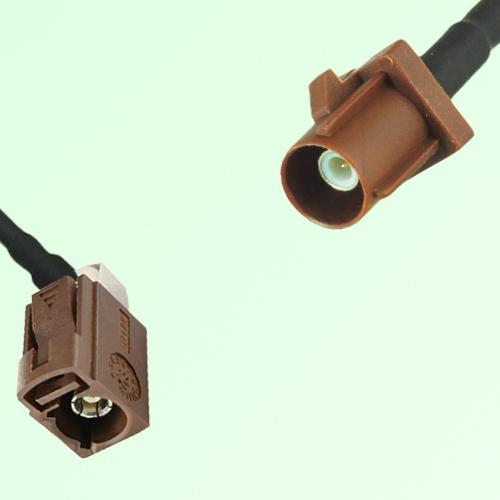FAKRA SMB F 8011 brown Female Jack RA to F 8011 brown Male Plug Cable FAKRA SMB F 8011 brown Female Jack RA to F 8011 brown Male Plug Cable