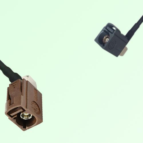 FAKRA SMB F 8011 brown Female Jack RA to G 7031 grey Female RA Cable