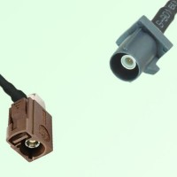 FAKRA SMB F 8011 brown Female Jack RA to G 7031 grey Male Plug Cable