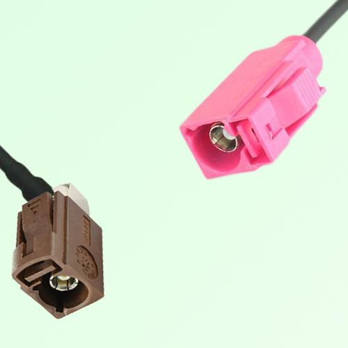 FAKRA SMB F 8011 brown Female Jack RA to H 4003 violet Female Cable