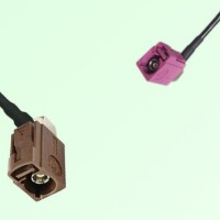 FAKRA SMB F 8011 brown Female Jack RA to H 4003 violet Female RA Cable