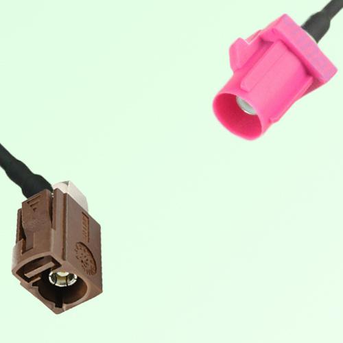 FAKRA SMB F 8011 brown Female Jack RA to H 4003 violet Male Plug Cable