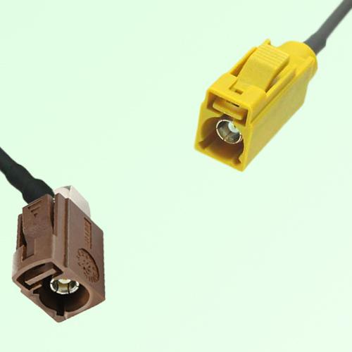FAKRA SMB F 8011 brown Female Jack RA to K 1027 curry Female Cable