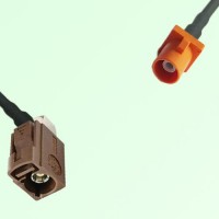 FAKRA SMB F 8011 brown Female RA to M 2003 pastel orange Male Cable