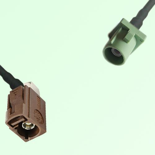 FAKRA SMB F 8011 brown Female RA to N 6019 pastel green Male Cable