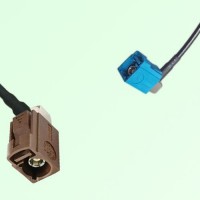 FAKRA SMB F 8011 brown Female RA to Z 5021 Water Blue Female RA Cable