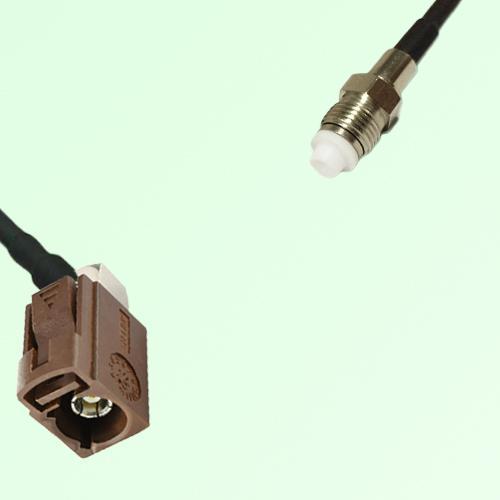 FAKRA SMB F 8011 brown Female Jack RA to FME Female Jack Cable