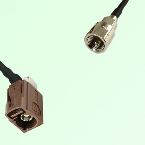 FAKRA SMB F 8011 brown Female Jack Right Angle to FME Male Plug Cable