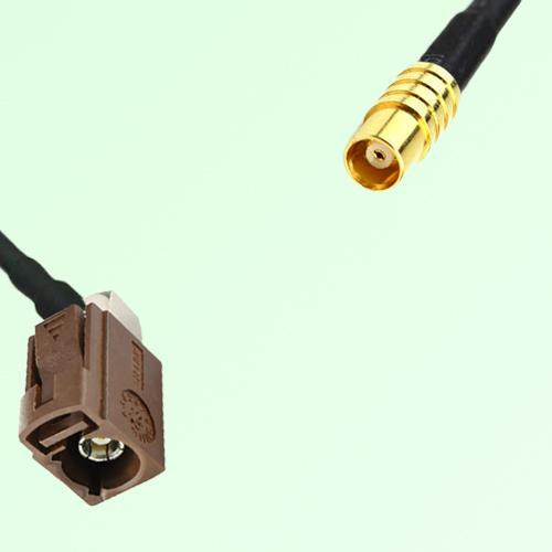 FAKRA SMB F 8011 brown Female Jack RA to MCX Female Jack Cable