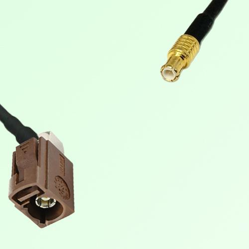 FAKRA SMB F 8011 brown Female Jack Right Angle to MCX Male Plug Cable