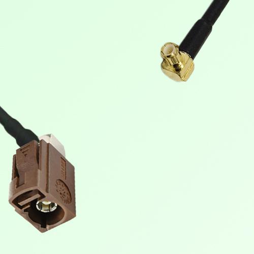 FAKRA SMB F 8011 brown Female Jack RA to MCX Male Plug RA Cable