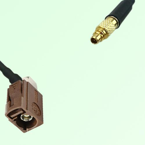FAKRA SMB F 8011 brown Female Jack Right Angle to MMCX Male Plug Cable