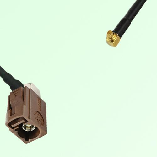 FAKRA SMB F 8011 brown Female Jack RA to MMCX Male Plug RA Cable