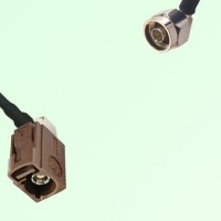 FAKRA SMB F 8011 brown Female Jack RA to N Male Plug RA Cable