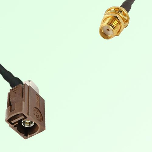 FAKRA SMB F 8011 brown Female Jack RA to SMA Bulkhead Female Cable FAKRA SMB F 8011 brown Female Jack RA to SMA Bulkhead Female Cable