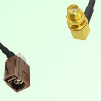 FAKRA SMB F 8011 brown Female Jack RA to SMA Bulkhead Female RA Cable