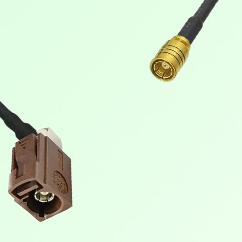 FAKRA SMB F 8011 brown Female Jack RA to SMB Female Jack Cable