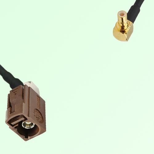FAKRA SMB F 8011 brown Female Jack RA to SMB Male Plug RA Cable