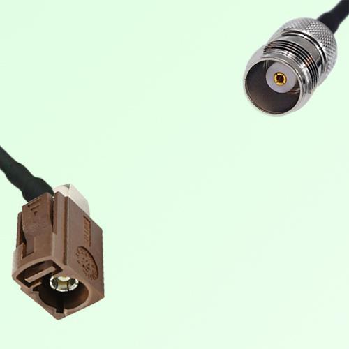 FAKRA SMB F 8011 brown Female Jack RA to TNC Female Jack Cable