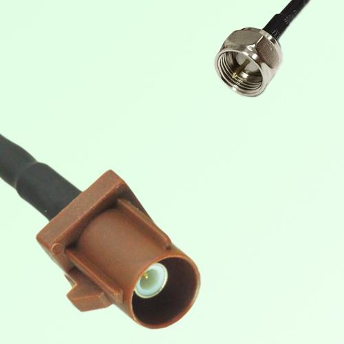 FAKRA SMB F 8011 brown Male Plug to F Male Plug Cable