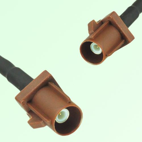 FAKRA SMB F 8011 brown Male Plug to F 8011 brown Male Plug Cable
