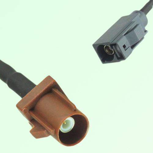 FAKRA SMB F 8011 brown Male Plug to G 7031 grey Female Jack Cable