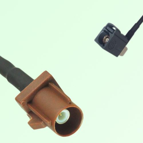 FAKRA SMB F 8011 brown Male Plug to G 7031 grey Female Jack RA Cable FAKRA SMB F 8011 brown Male Plug to G 7031 grey Female Jack RA Cable