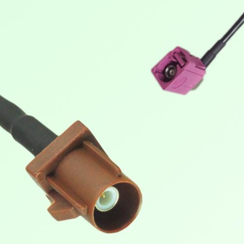 FAKRA SMB F 8011 brown Male Plug to H 4003 violet Female Jack RA Cable