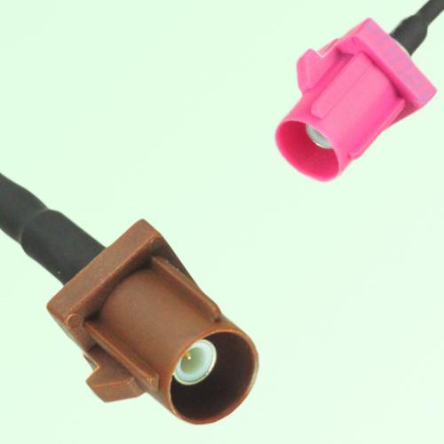 FAKRA SMB F 8011 brown Male Plug to H 4003 violet Male Plug Cable