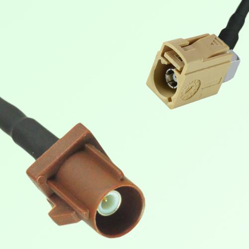 FAKRA SMB F 8011 brown Male Plug to I 1001 beige Female Jack RA Cable