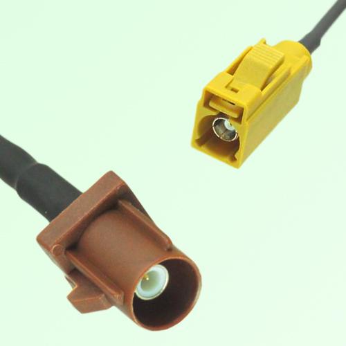 FAKRA SMB F 8011 brown Male Plug to K 1027 Curry Female Jack Cable