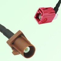 FAKRA SMB F 8011 brown Male to L 3002 carmin red Female RA Cable