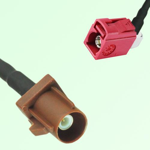 FAKRA SMB F 8011 brown Male to L 3002 carmin red Female RA Cable
