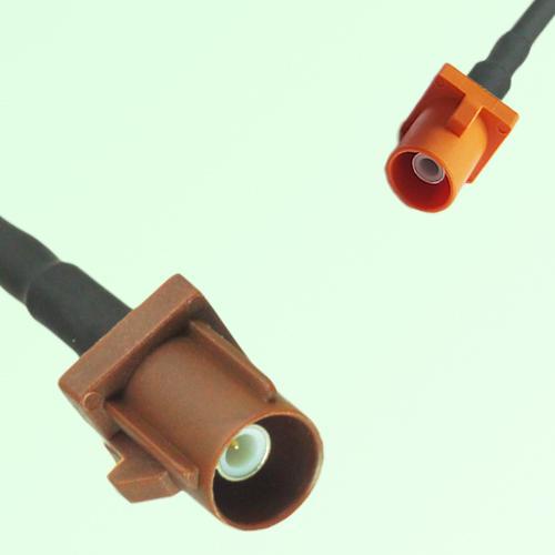 FAKRA SMB F 8011 brown Male Plug to M 2003 pastel orange Male Cable