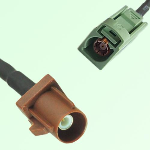 FAKRA SMB F 8011 brown Male Plug to N 6019 pastel green Female Cable
