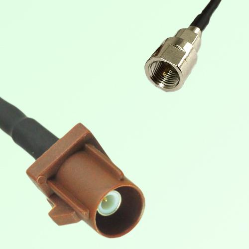 FAKRA SMB F 8011 brown Male Plug to FME Male Plug Cable