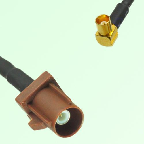 FAKRA SMB F 8011 brown Male Plug to MCX Female Jack Right Angle Cable