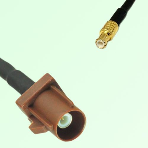 FAKRA SMB F 8011 brown Male Plug to MCX Male Plug Cable