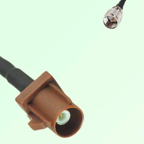 FAKRA SMB F 8011 brown Male Plug to Mini UHF Male Plug Cable FAKRA SMB F 8011 brown Male Plug to Mini UHF Male Plug Cable