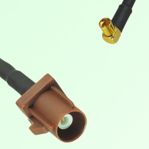 FAKRA SMB F 8011 brown Male Plug to MMCX Female Jack Right Angle Cable