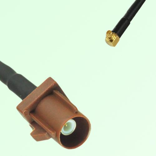 FAKRA SMB F 8011 brown Male Plug to MMCX Male Plug Right Angle Cable