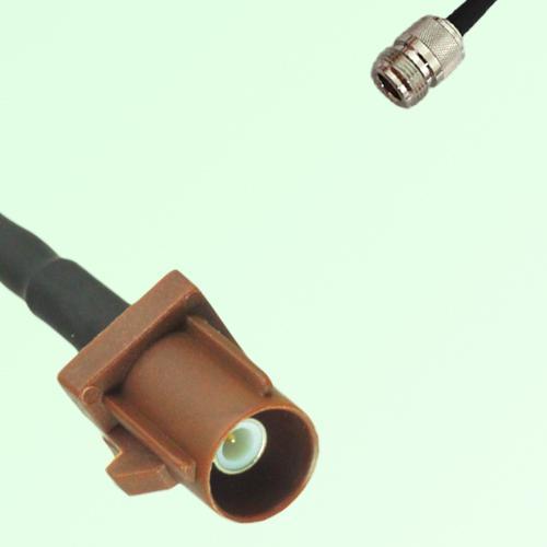 FAKRA SMB F 8011 brown Male Plug to N Female Jack Cable