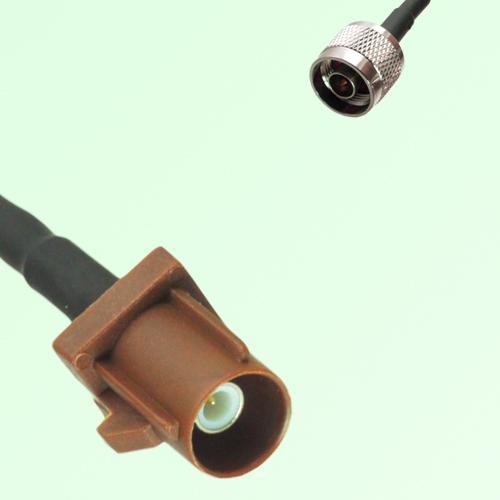 FAKRA SMB F 8011 brown Male Plug to N Male Plug Cable