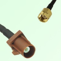 FAKRA SMB F 8011 brown Male Plug to RP SMA Male Plug Cable FAKRA SMB F 8011 brown Male Plug to RP SMA Male Plug Cable