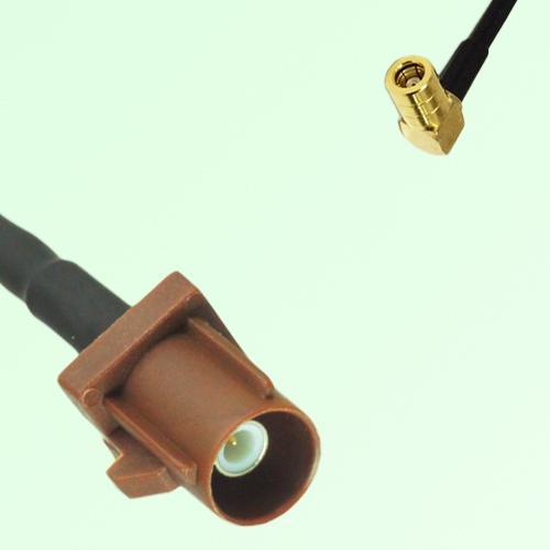 FAKRA SMB F 8011 brown Male Plug to SMB Female Jack Right Angle Cable