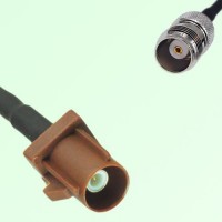 FAKRA SMB F 8011 brown Male Plug to TNC Female Jack Cable