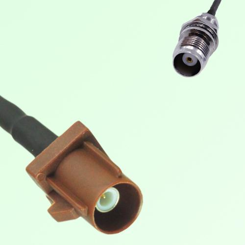 FAKRA SMB F 8011 brown Male to TNC Front Mount Bulkhead Female Cable FAKRA SMB F 8011 brown Male to TNC Front Mount Bulkhead Female Cable